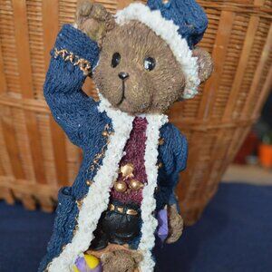 Vintage Christmas Bear Resin Figurine